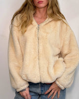 Fuzzy Hooded Jacket