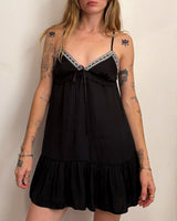 Black Baby Doll Dress - S