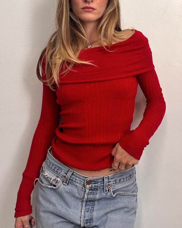 Y2K Red Top - S