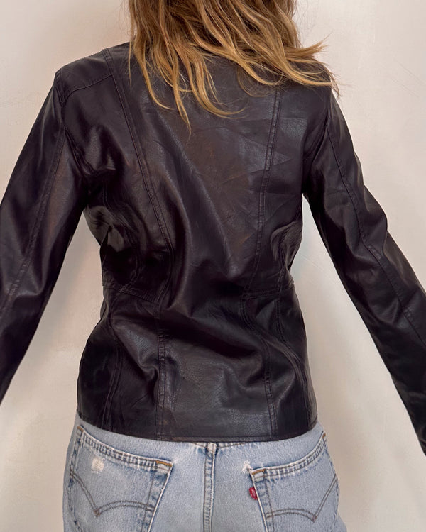 Frida Faux Leather Jacket - S