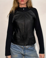 Leather/Knit Jacket - M
