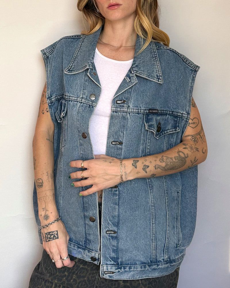 Harley Denim Vest - L