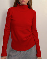 Red Mock Neck - XS