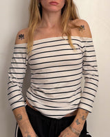 Stripe Off The Shoulder - M