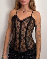 Black Lace Top - S