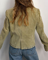 Suede Beaded Jacket - L