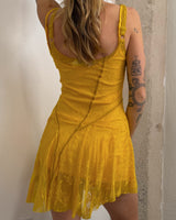 Yellow Lace Dress - XS