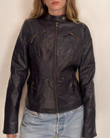 Frida Faux Leather Jacket - S