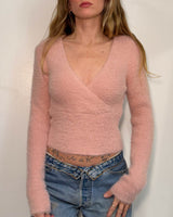 Fuzzy Pink Sweater - M