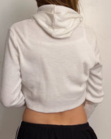 White Knit Hoodie - S