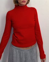 Red Mock Neck - XS