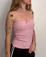 Pink Knit Tube Top - S