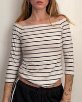Stripe Off The Shoulder - M