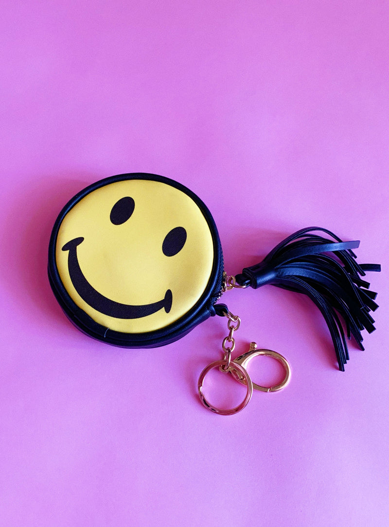 Happy Face Pop Toy Coin Purse Keychain | Claire's US